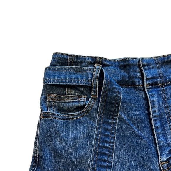 Sanctuary Denim Modern Straight Crop High Rise Belted Tie Waist Jeans - size 28 - Picture 11 of 15